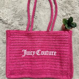 Juicy Couture Fuchsia Crochet Tote